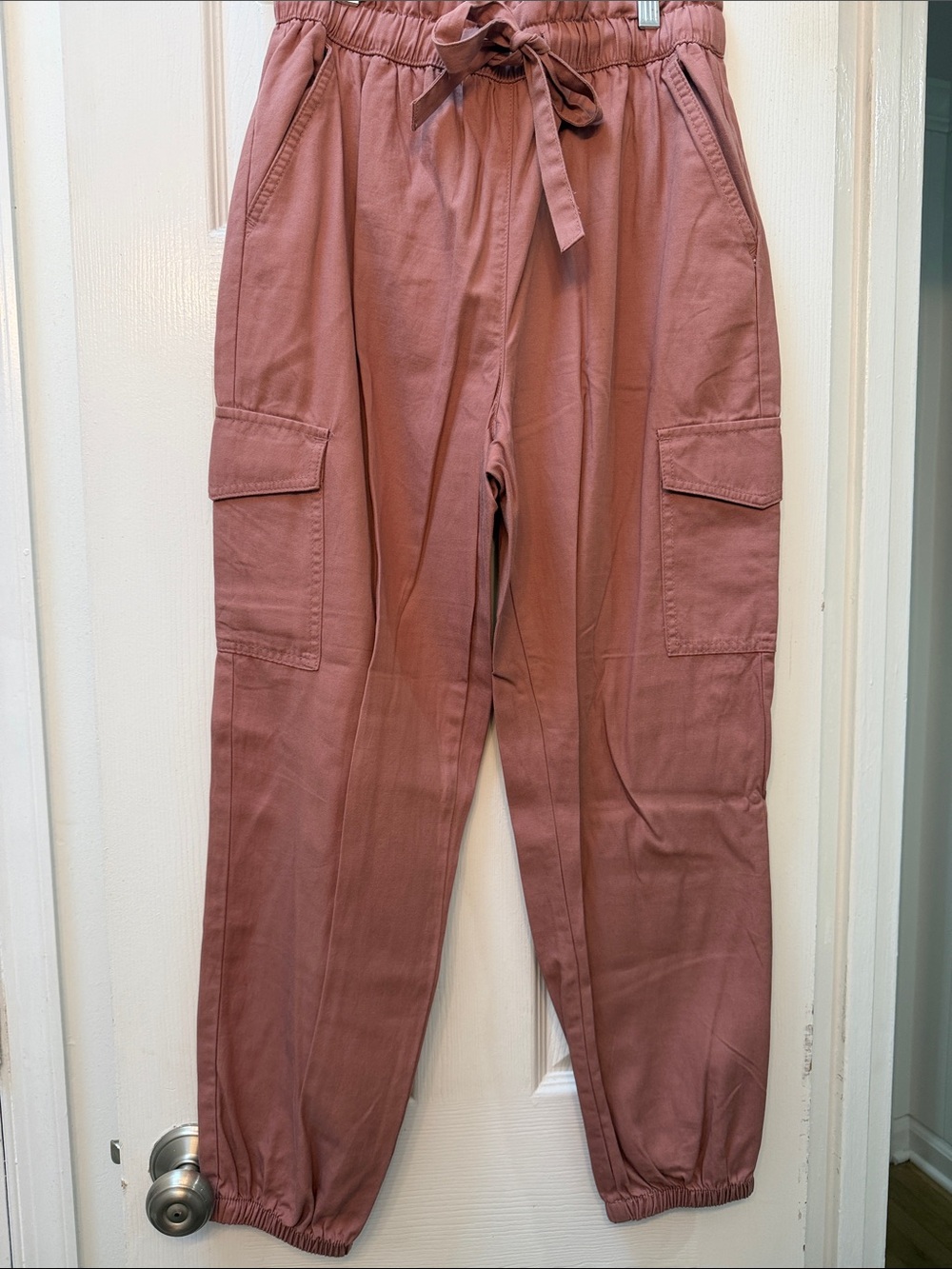 NWOT Loft Women’s Cargo Jogger Pants - Dusty Rose; women’s small